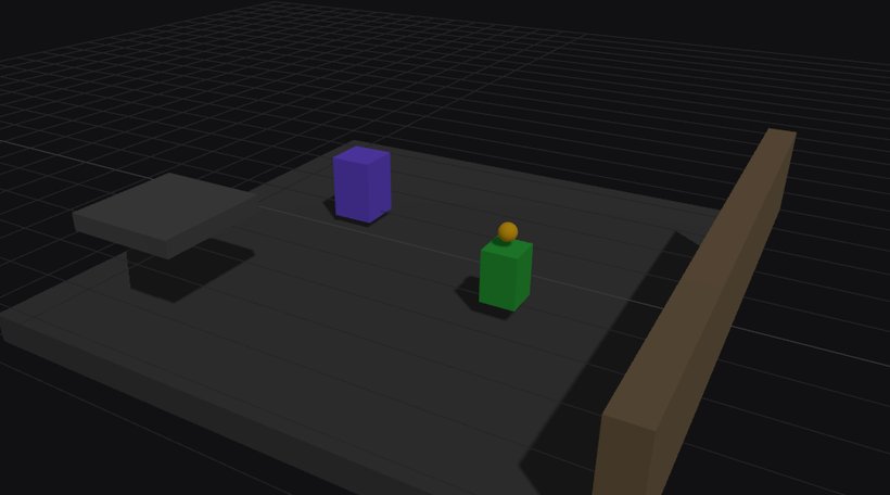 A game running in the viewport